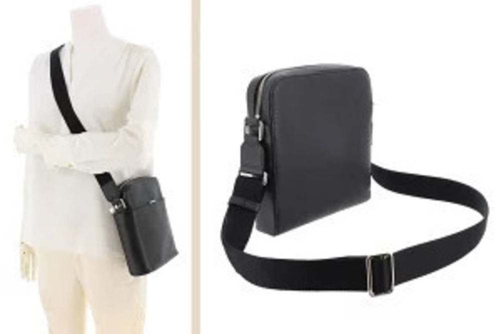 Louis Vuitton Shoulder Taiga Pochette Anton Black Bag Noir Black